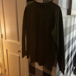 Green Large Sweater - Brand “youngLA” with side zippers.